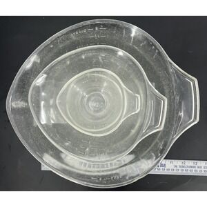 3‎ Vintage Pyrex Tear Drop Nesting Batter Bowls Measuring Cups Pour Spout Clear